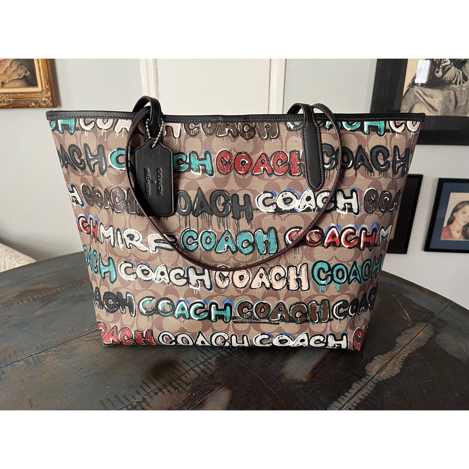 Nwt Coach X Mint + Serf City Tote Bag In Signature Canvas Cm093
